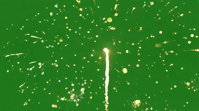 green screen animation sparkling fireworks bokeh particles zooming outward great VFX background celebrations parties social media overlays
