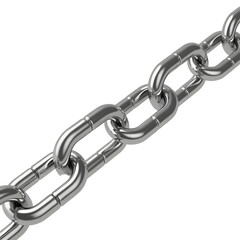 Obraz premium Steel chain isolated on transparent background