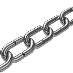 Obraz premium Steel chain isolated on transparent background