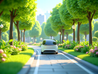 Future technology sense concept sports car low altitude economic automation business background