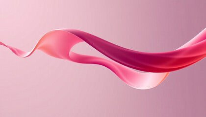 8K ULTRA HD Digital Art of Flowing Gradient Ribbon Suspended in Soft Background