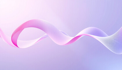 8K ULTRA HD Digital Art of Flowing Gradient Ribbon Suspended in Soft Background
