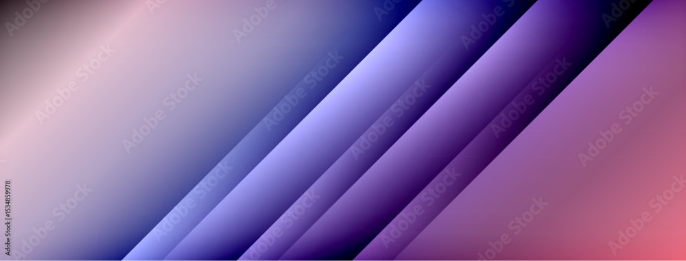 Poster abstract gradient background. diagonal lines create dynamic visual effect. purple, blue, pink hues d