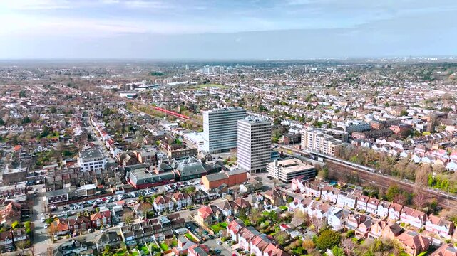 Drone aerial footage of New Malden. New Malden is an area in South West London, England. It is located within the Royal Borough of Kingston upon Thames and the London Borough of Merton.