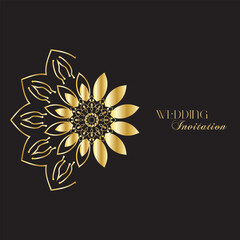 The Gold Mandala Wedding Iinvitation Card