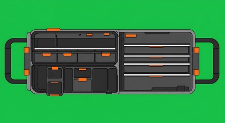 Organized Rolling Toolbox: Durable Storage Solution for Tools and Equipment