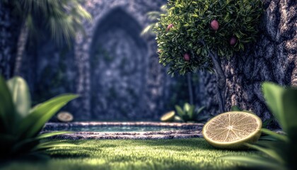 Lush, mystical garden