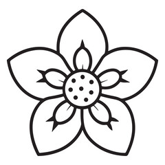 a soft apple blossom icon with white and pink peta