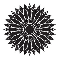 a sunflower icon with a round center and long sym