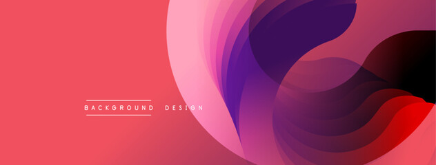 Abstract flowing layers, vibrant pinks, purples, reds. Modern design element for backgrounds, banners, presentations. Smooth gradients create dynamic visual.
