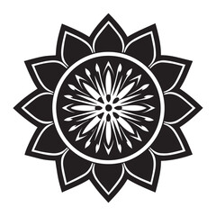 a minimal jack fruit flower icon with a round text