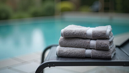Wet towel on a sun lounger