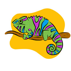 chameleon vector illustration