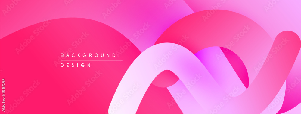 Aufkleber Abstract pink purple gradient waves. Modern design elements create smooth flowing shapes. Minimalist background for digital projects.