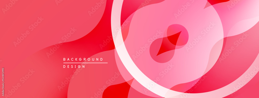 Poster abstract fluid shapes, pink hues, layered design. minimalist background with circular elements, mode