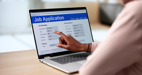 Young African-American Woman Applying For A Job