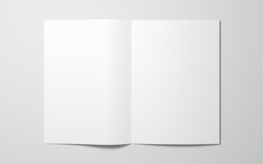 white brochure blank template for mockup and presentation 3d illustration design