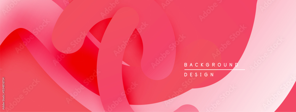 Poster Abstract fluid shapes, pink hues dominate design. Smooth gradients create dynamic visual flow. Modern background texture.