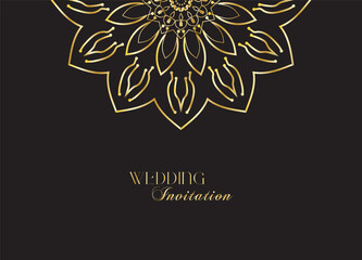 The Gold Mandala Wedding Iinvitation Card