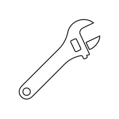 Adjustable wrench line icon