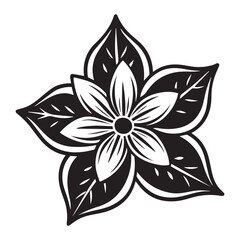  a guava flower icon with white petals and a cluster