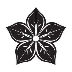 a papaya flower icon with five creamy white petals