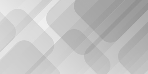 Abstract minimal geometric white and gray light background design. white paper transparent material in triangle technology and stripe line in random geometric pattern.