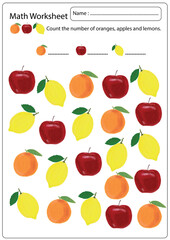 counting objects worksheets