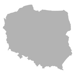 Naklejka premium map of Poland shadow