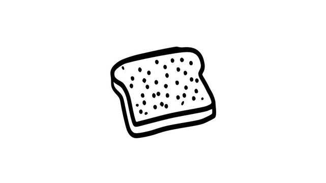 Sliced Bread Toasting Animation