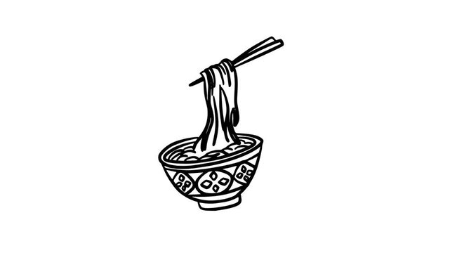 Instant Noodles Steaming Animation