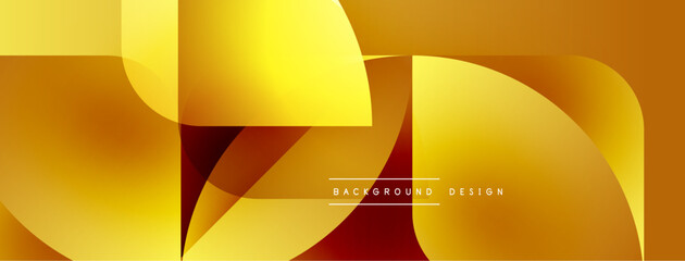 Obraz premium Abstract golden design features overlapping shapes. Warm tones create dynamic visual texture, modern aesthetic.