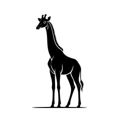 Fototapeta premium giraffe vector illustration,giraffe isolated on white,giraffe isolated on white background