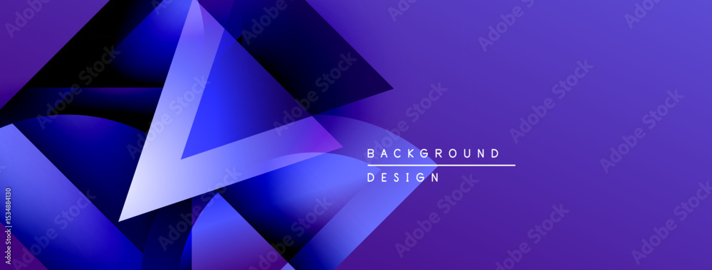 Poster abstract blue design features geometric shapes, gradients. modern background suitable for digital pr