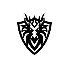 Fototapeta premium Dragon Head Esport Logo - Symbol of Power and Bravery