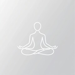 Simple line art of a person in a seated meditation pose