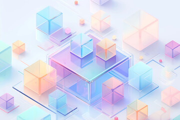 未来的・幾何学的な図形の背景