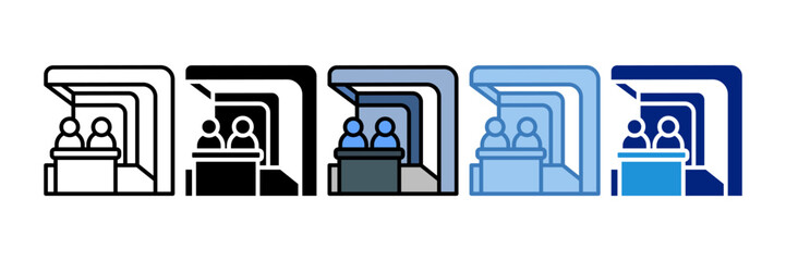 Trade Show Booth Icon Element For Design
