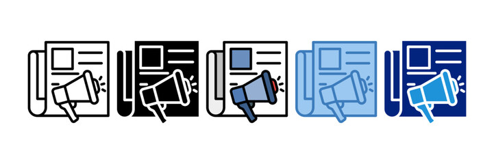 Press Release Icon Element For Design