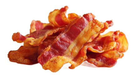 [Transparent Background PNG]Crispy Fried Bacon Ready to Eat