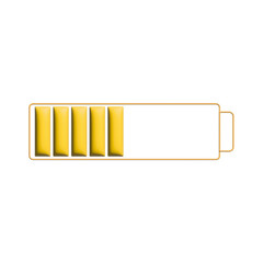 Battery level indicator symbolizing energy charge, power availability and progress status