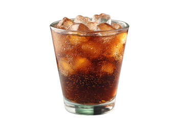 [Transparent Background PNG]Refreshing Cold Drink with Ice Cubes