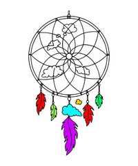 Fototapeta premium Dreamcatcher catching colorful dreams