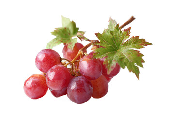 Fototapeta premium [Transparent Background PNG]Closeup of a Bunch of Red Grapes with Water Droplets