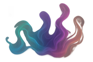 Obraz premium Colorful smoke creating abstract shapes on a transparent background, perfect as a design element for various projects