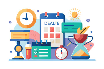 Obraz premium Visual representation of time management tools for productivity enhancement