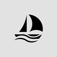 sailing boat vector illustration