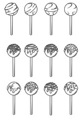various flavors of lollipops