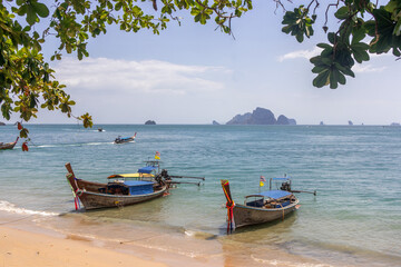 Long tail boats in Ao Nang, Krabi, Thailand