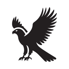 hawk vector silhouette clip art logo design illustration